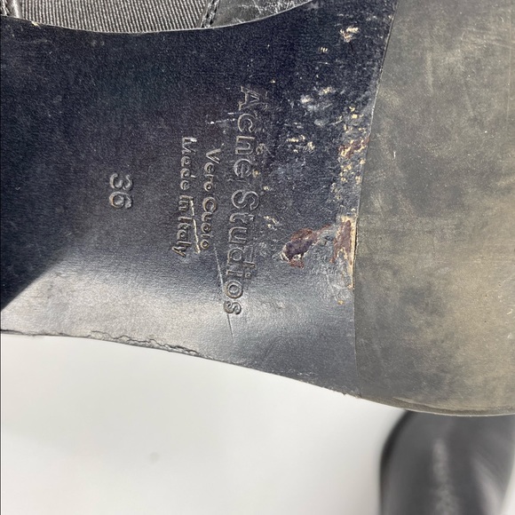 Acne black Jensen ankle pointed toe boots - Picture 6 of 7